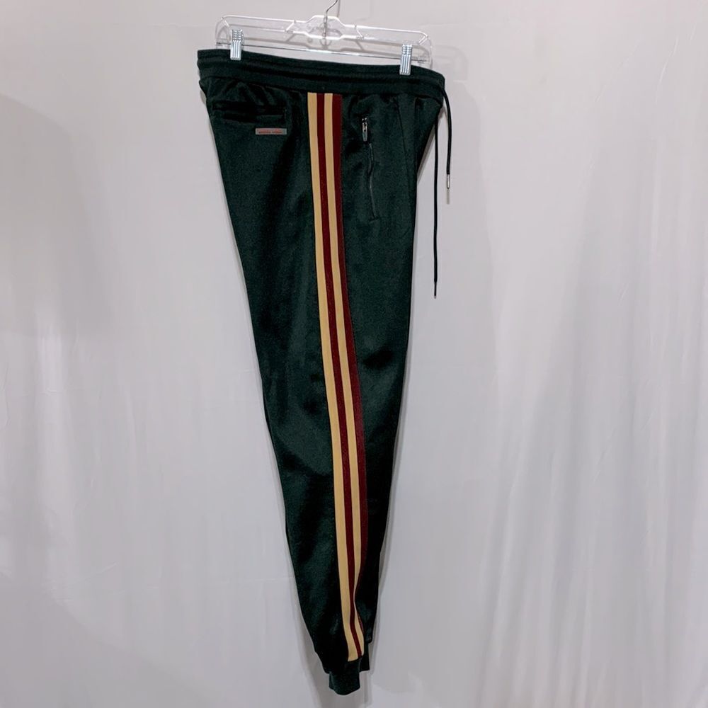 JARED LANG After Hours Side Stripe Joggers Drawstring Sweatpants Pockets men L